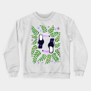 Toucans Pattern - Lavender Crewneck Sweatshirt